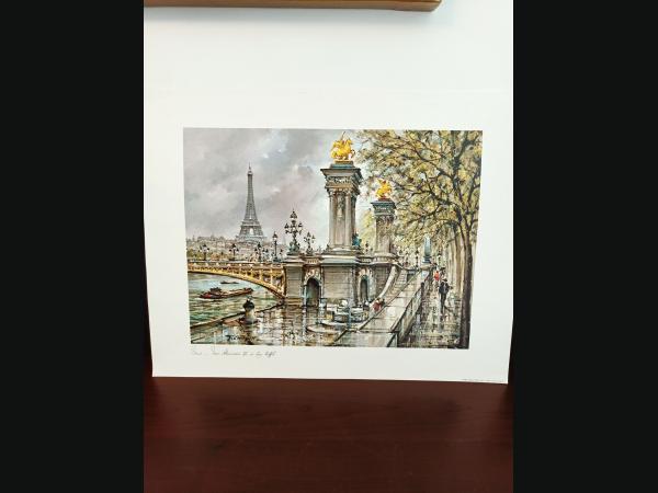 4 lithographies de Jacques Chardon ( vues de Paris) éditions de 1980 à1989.