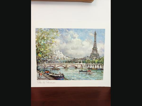 4 lithographies de Jacques Chardon ( vues de Paris) éditions de 1980 à1989.