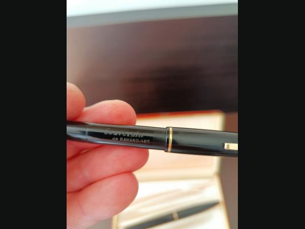 Coffret , stylo plume et stylo bille , Bayard Souverain de 1958 . plume en or 18 K.