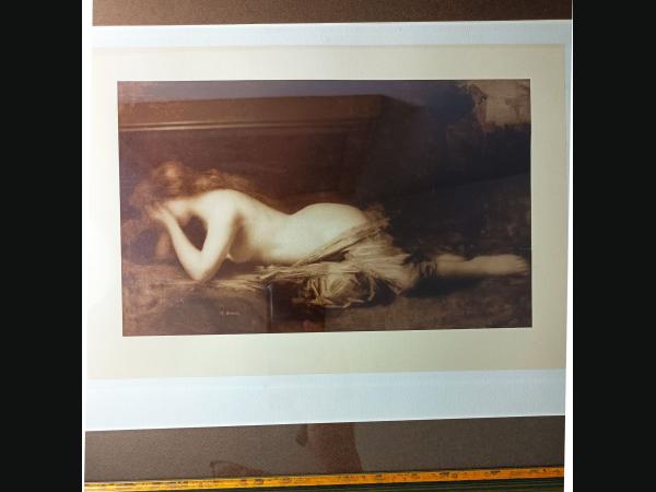 Photogravure d'après Jean Jacques Henner , nu féminin , édition Braun&Cie.
