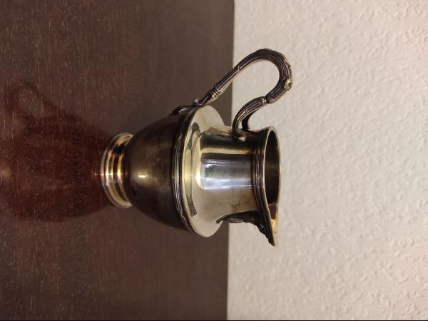 Ensemble théière et cafetière en métal argenté