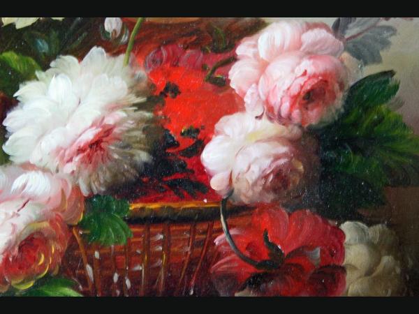 Huile sur panneau "Le petit bouquet"